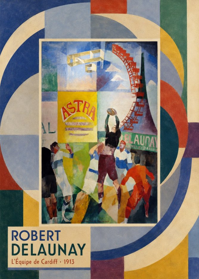 Robert Delaunay L'équipe De Cardiff - 1913 No6 - Affiche
