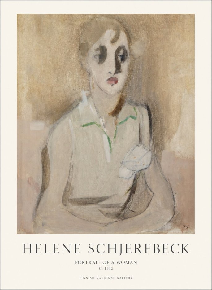 Helene Schjerfbeck Portrait of a Woman I No1 - Affiche