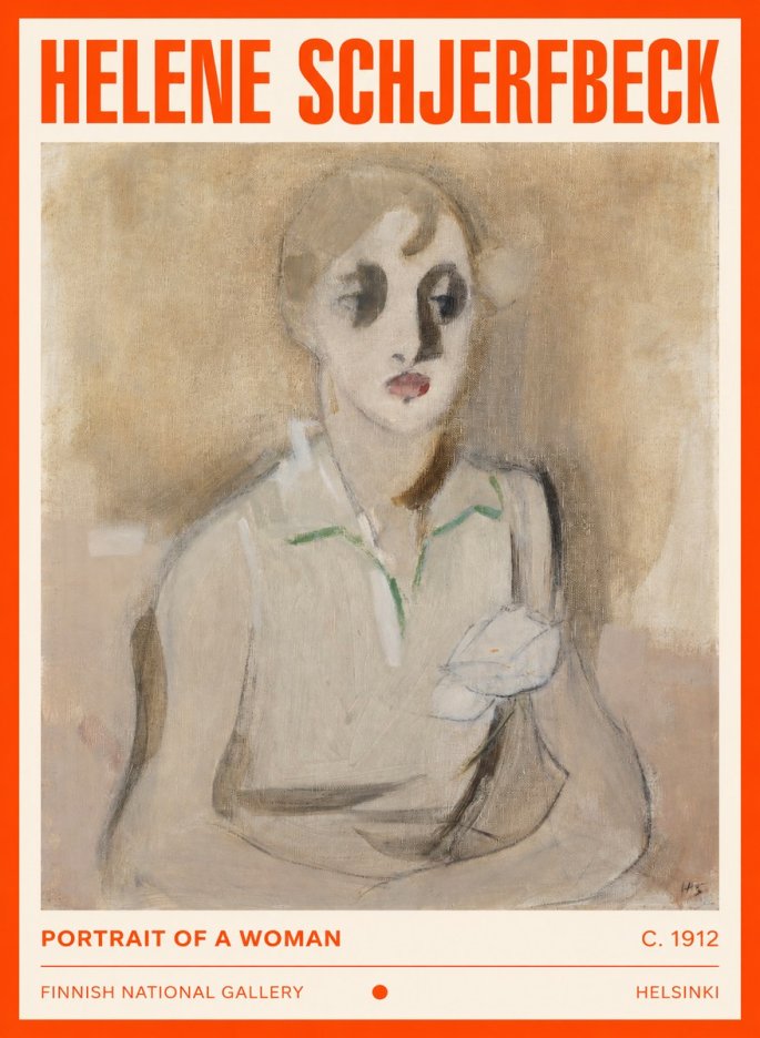 Helene Schjerfbeck Portrait of a Woman I No2 - Affiche