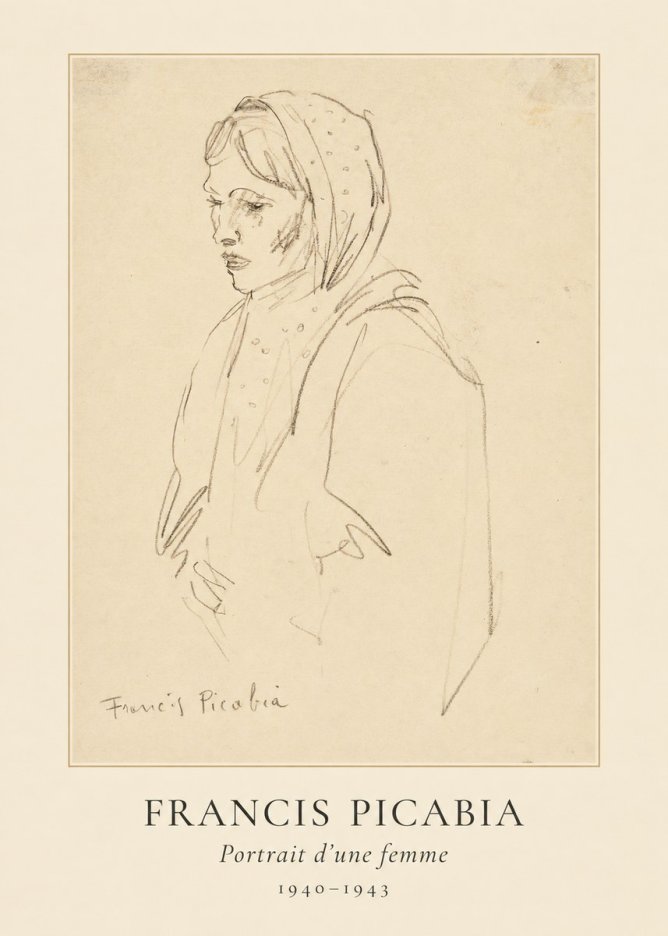 Francis Picabia Portrait D'une Femme No5 - Affiche