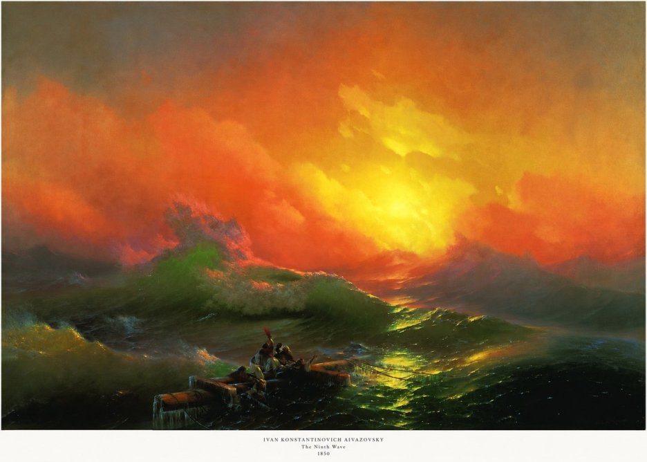 Ivan Konstantinovich Aivazovsky The Ninth Wave I No5 - Affiche