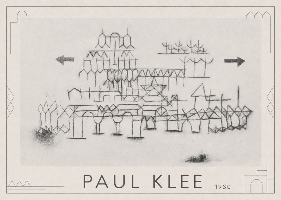 Paul Klee Architektur No1 - Affiche