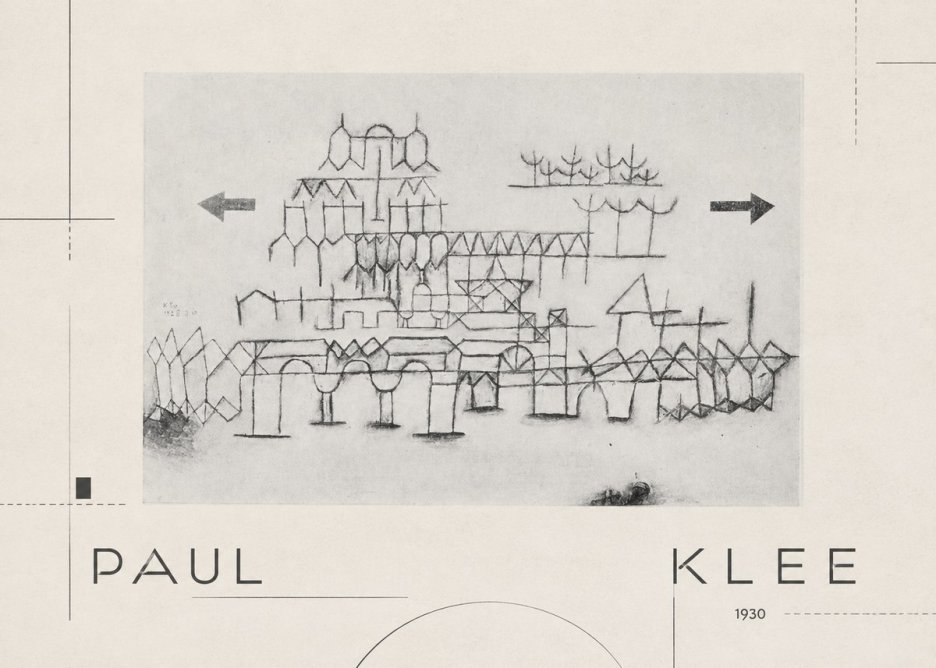 Paul Klee Architektur No2 - Affiche