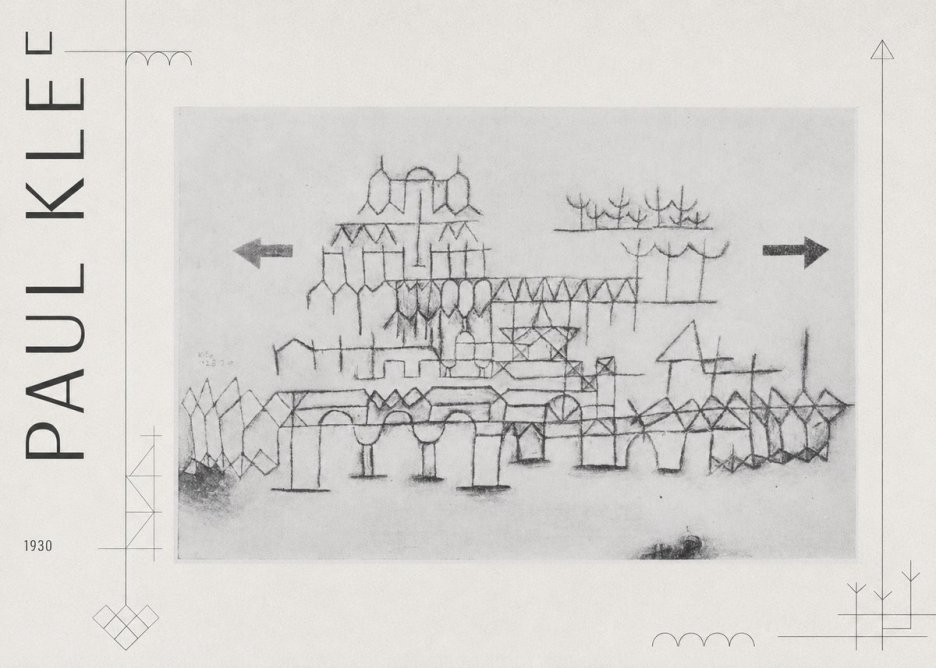 Paul Klee Architektur No3 - Affiche