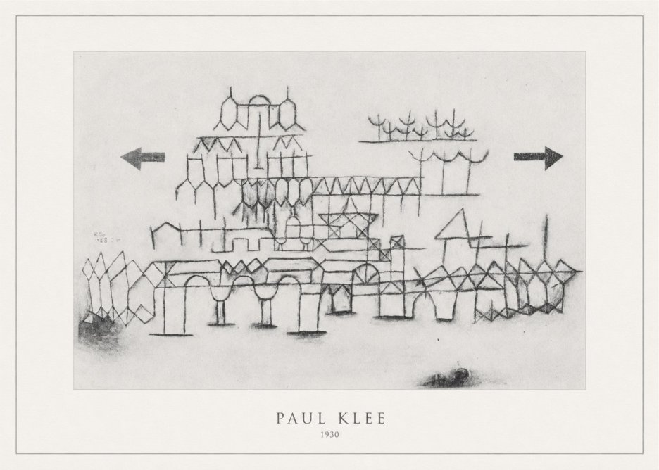 Paul Klee Architektur No4 - Affiche