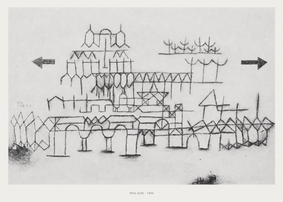 Paul Klee Architektur No5 - Affiche