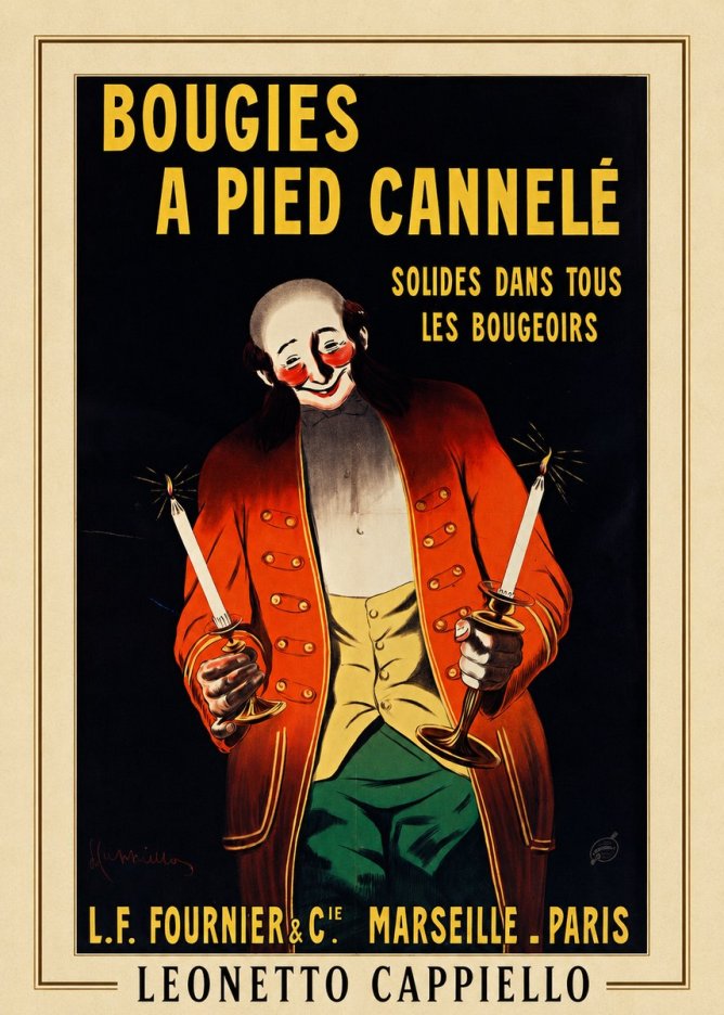 Leonetto Cappiello Bougies a Pied Cannelé No3 - Affiche