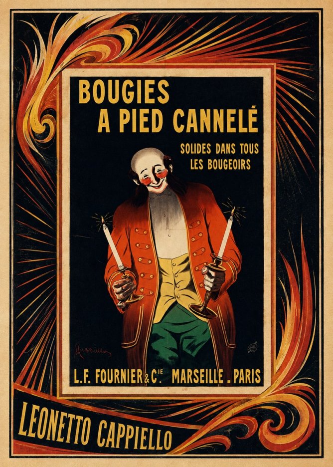 Leonetto Cappiello Bougies a Pied Cannelé No4 - Affiche