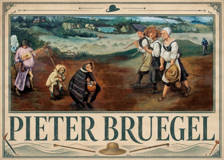 Pieter Bruegel Flemish Peasant Scene No3 - Affiche