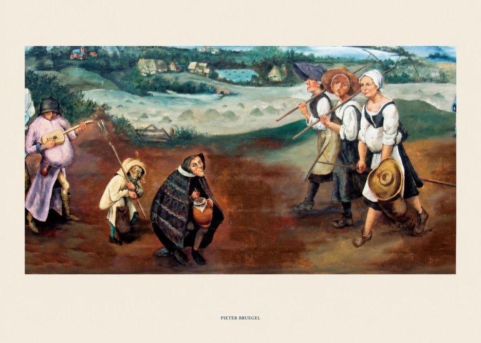 Pieter Bruegel Flemish Peasant Scene No6 - Affiche