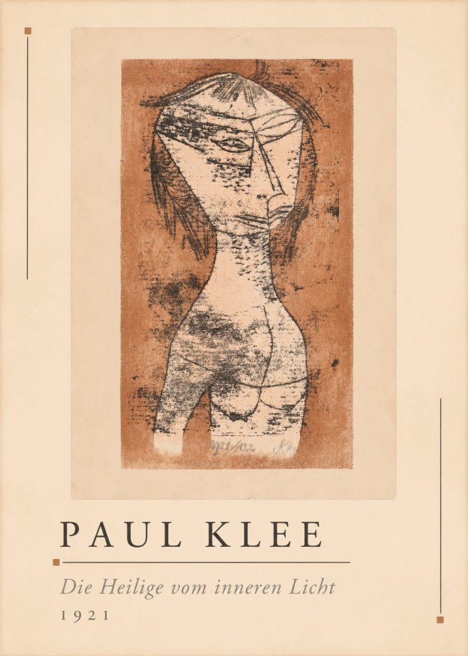 Paul Klee Die Heilige Vom Inneren Licht I No1 - Affiche