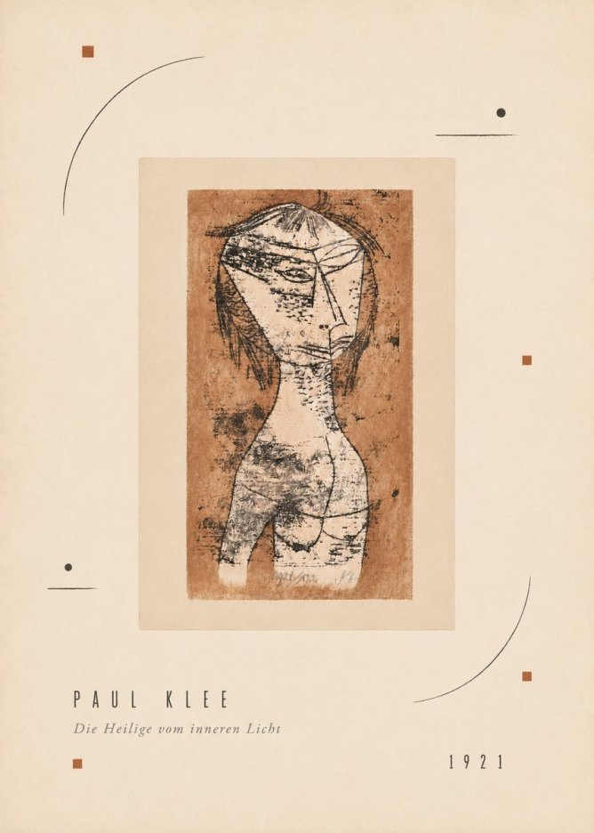 Paul Klee Die Heilige Vom Inneren Licht I No3 - Affiche