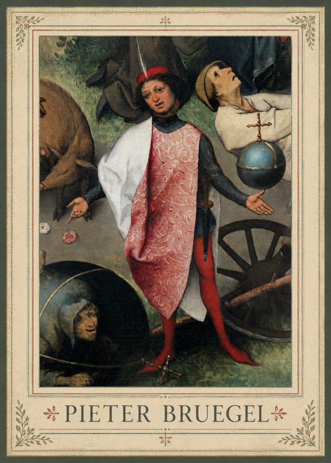 Pieter Bruegel Netherlandish Proverbs II No1 - Affiche