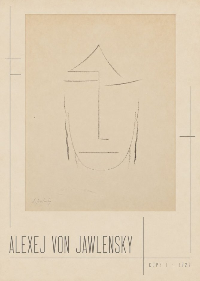 Alexej von Jawlensky Kopf I No2 - Affiche