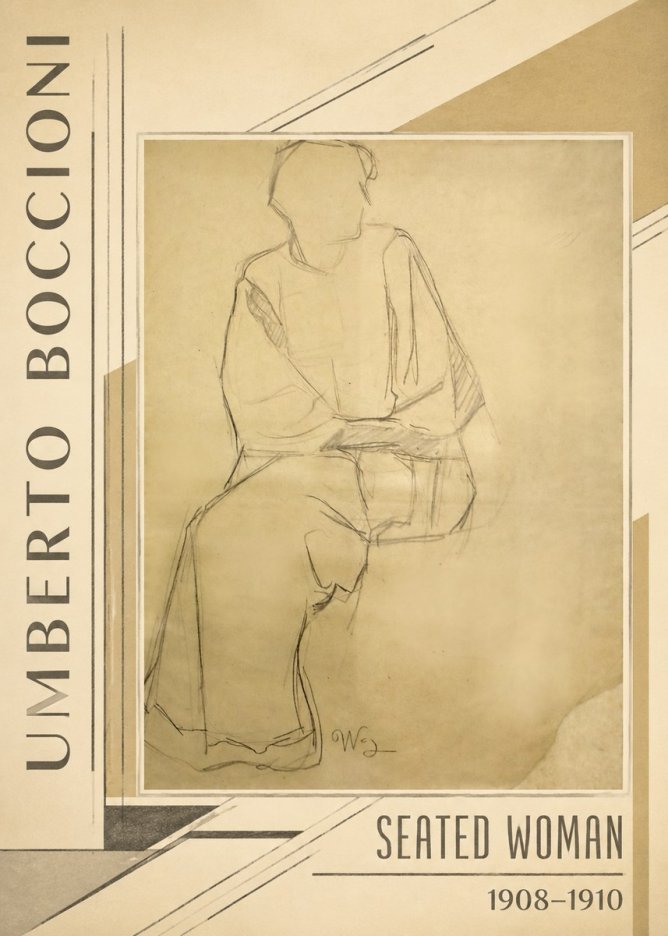 Umberto Boccioni Seated Woman No2 - Affiche