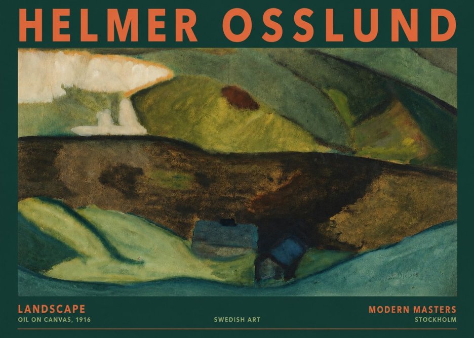 Helmer Osslund Landscape No2 - Affiche