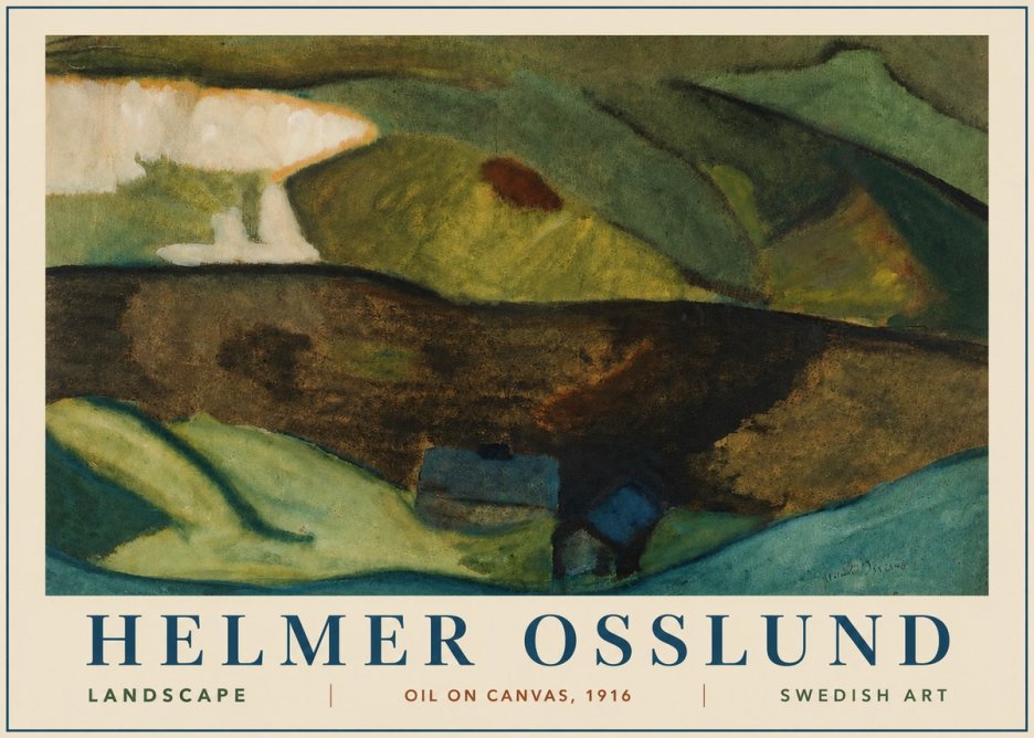 Helmer Osslund Landscape No3 - Affiche