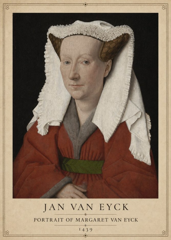 Jan van Eyck Portrait of Margaret Van Eyck I No1 - Affiche