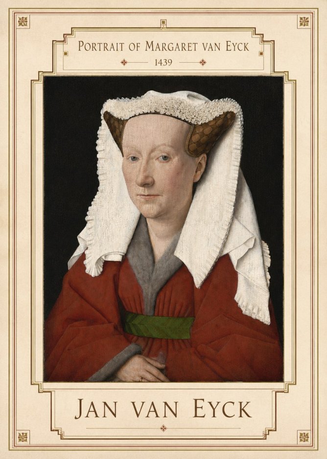 Jan van Eyck Portrait of Margaret Van Eyck I No3 - Affiche