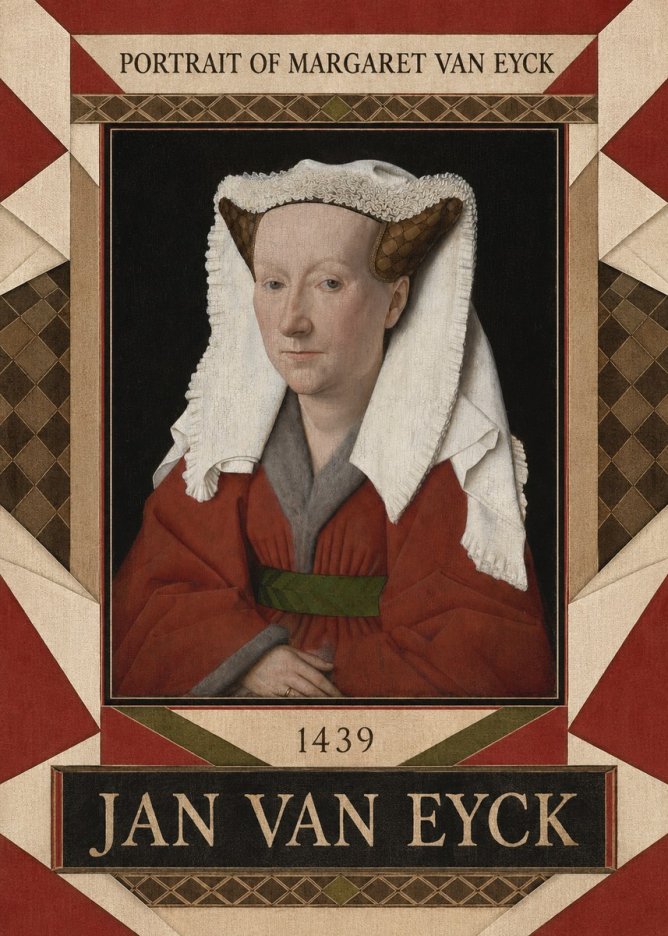 Jan van Eyck Portrait of Margaret Van Eyck I No4 - Affiche