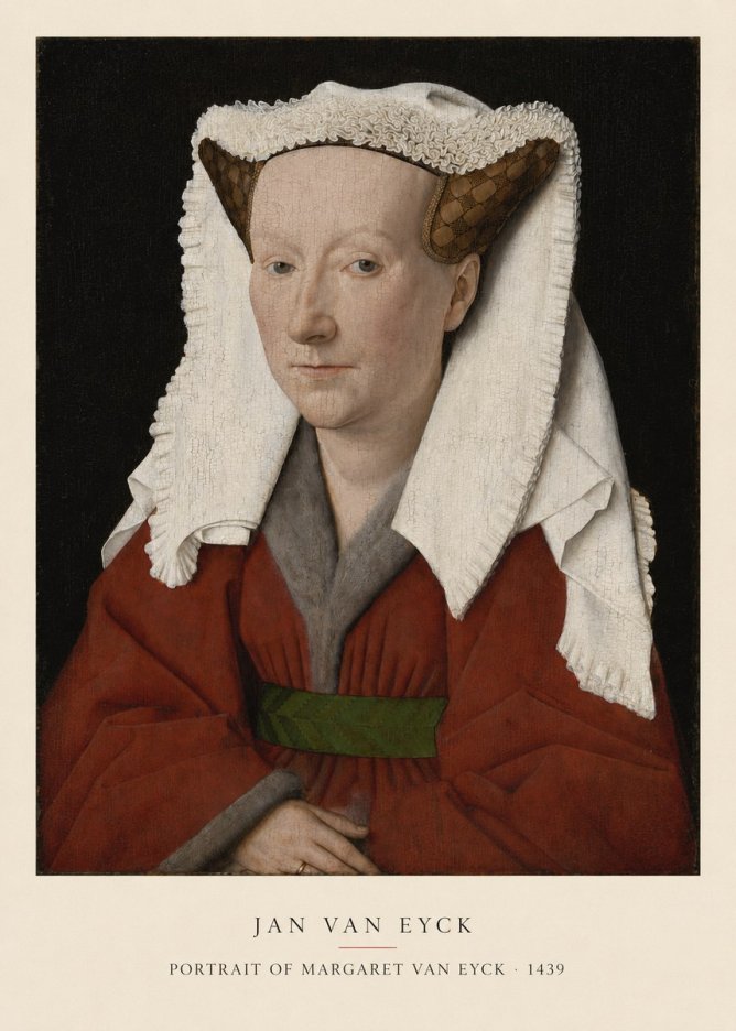Jan van Eyck Portrait of Margaret Van Eyck I No5 - Affiche