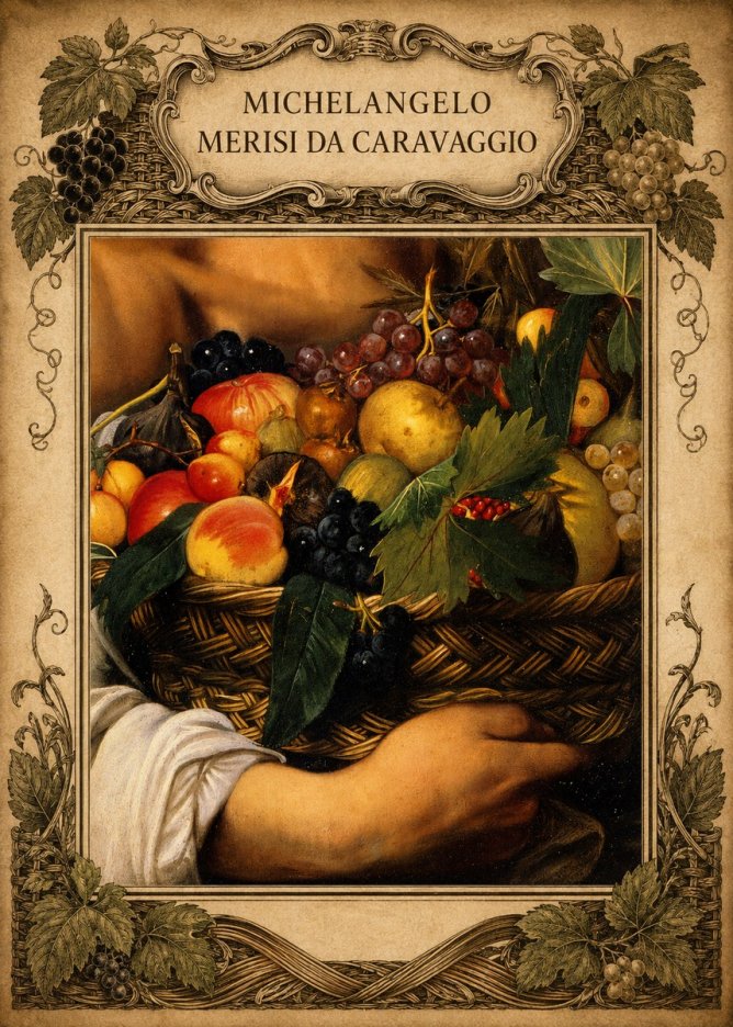 Michelangelo Merisi da Caravaggio Basket of Fruit No4 - Affiche