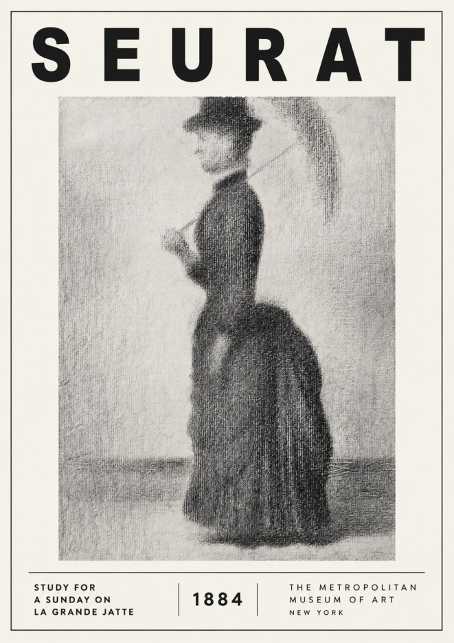 Seurat Study for "a Sunday on La Grande Jatte" No2 - Affiche
