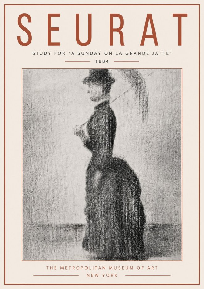 Seurat Study for "a Sunday on La Grande Jatte" No6 - Affiche
