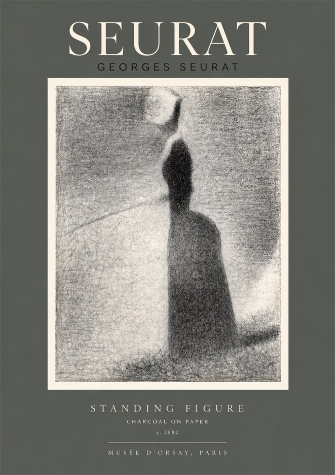 Seurat Standing Figure No2 - Affiche