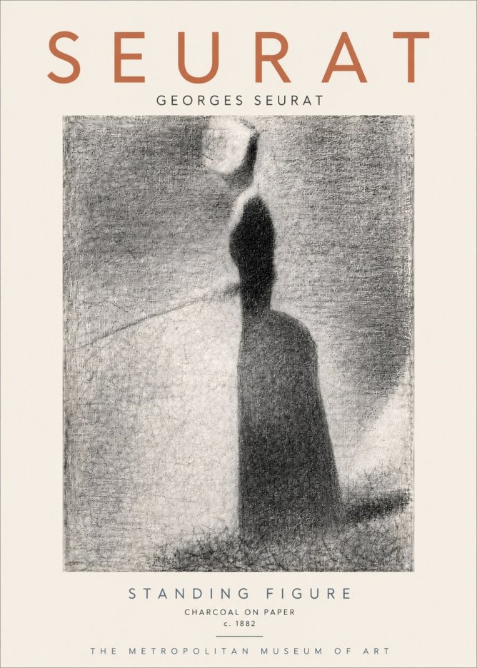 Seurat Standing Figure No6 - Affiche