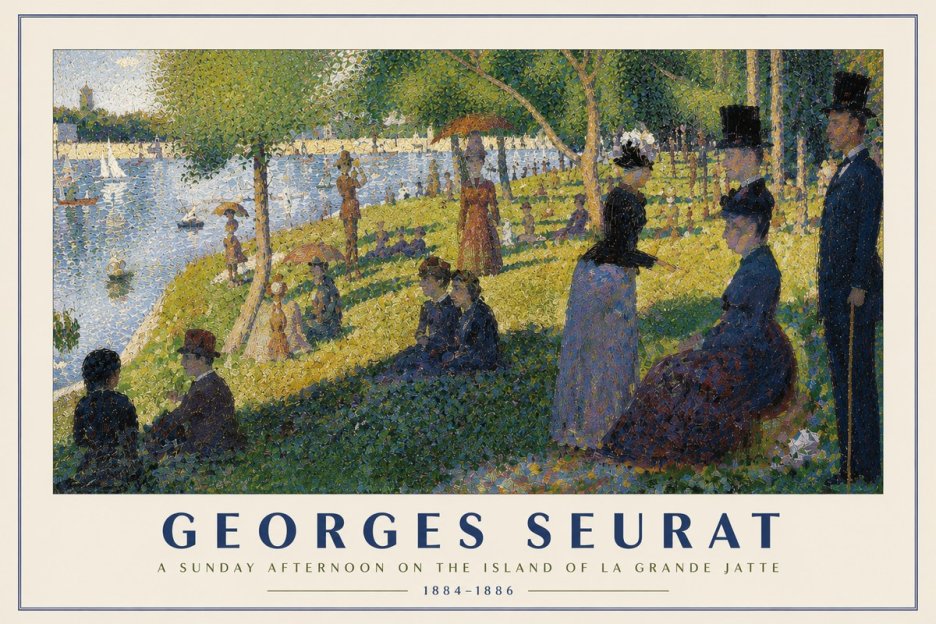 Seurat A Sunday Afternoon on the Island of La Grande Jatte I No5 - Affiche