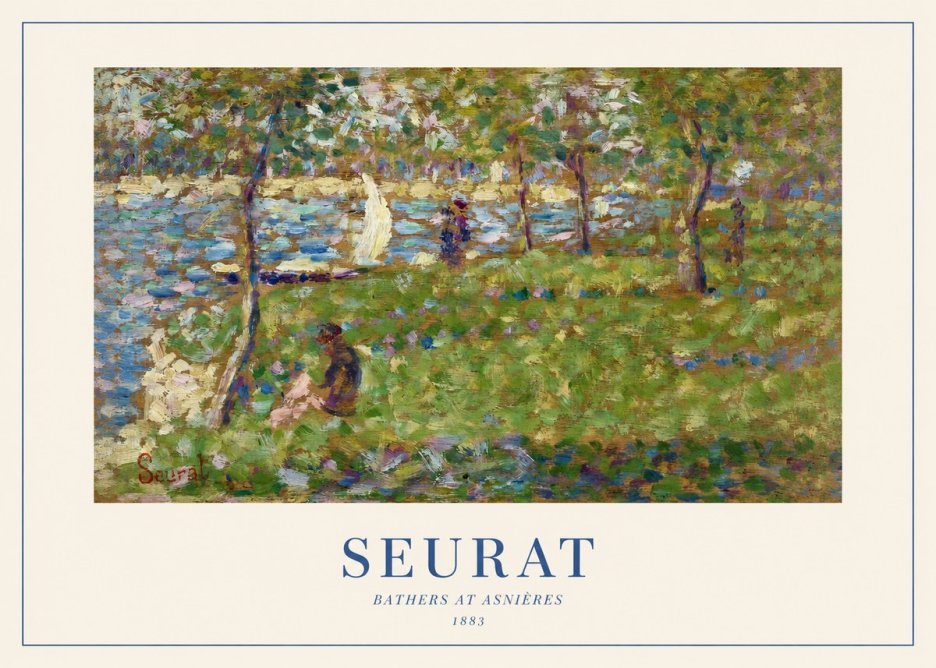 Seurat Bathers at Asnières I No1 - Affiche