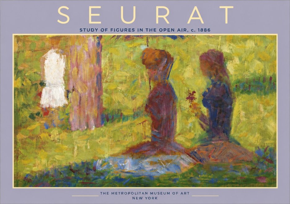 Seurat Study of Figures in the Open Air, C. 1886 No4 - Affiche