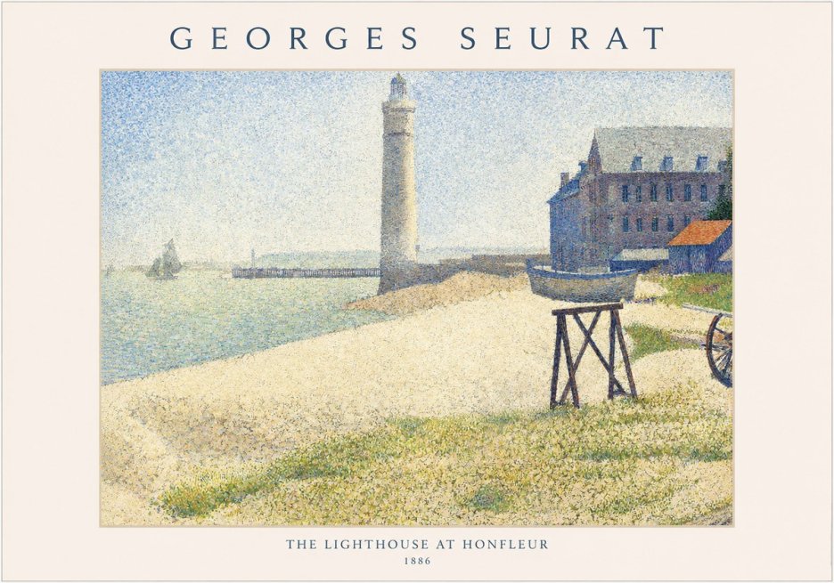 Seurat The Lighthouse at Honfleur No1 - Affiche