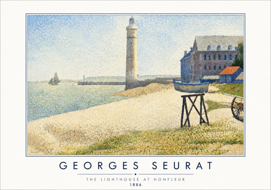 Seurat The Lighthouse at Honfleur No5 - Affiche