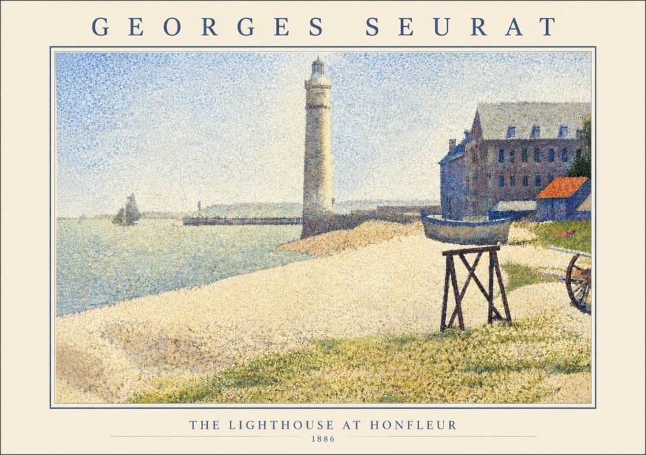 Seurat The Lighthouse at Honfleur No6 - Affiche