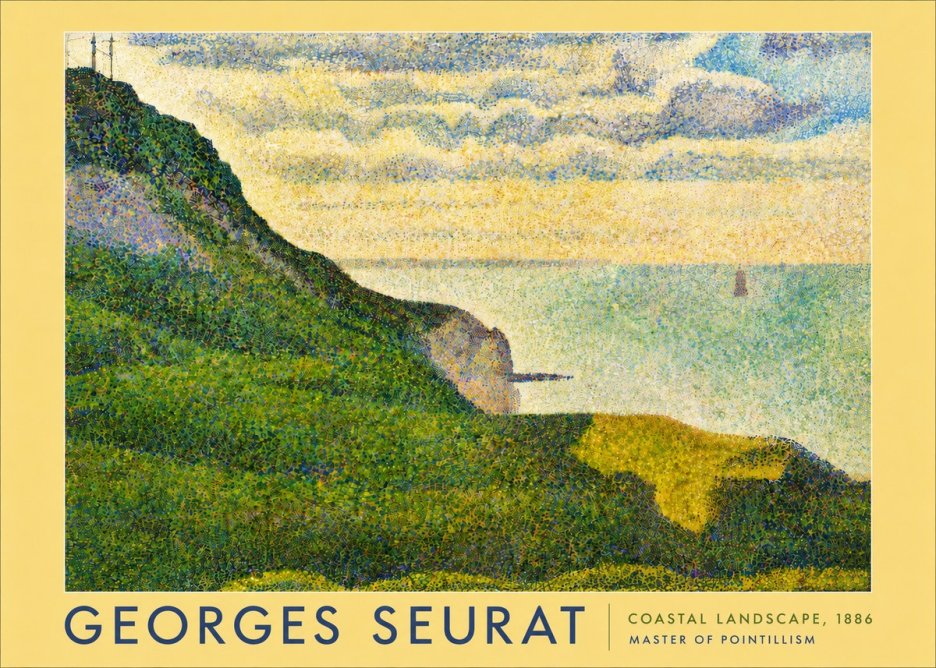 Seurat Coastal Landscape, 1886 No5 - Affiche
