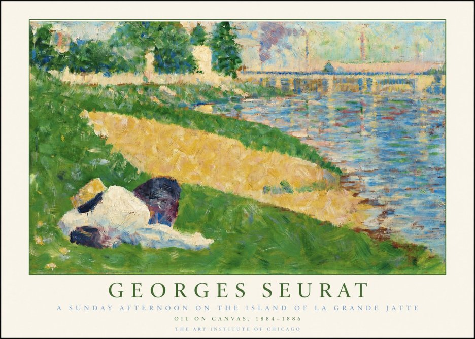 Seurat A Sunday Afternoon on the Island of La Grande Jatte II No2 - Affiche