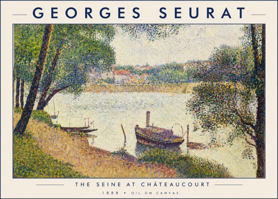 Seurat The Seine at Chateaucourt No5 - Affiche