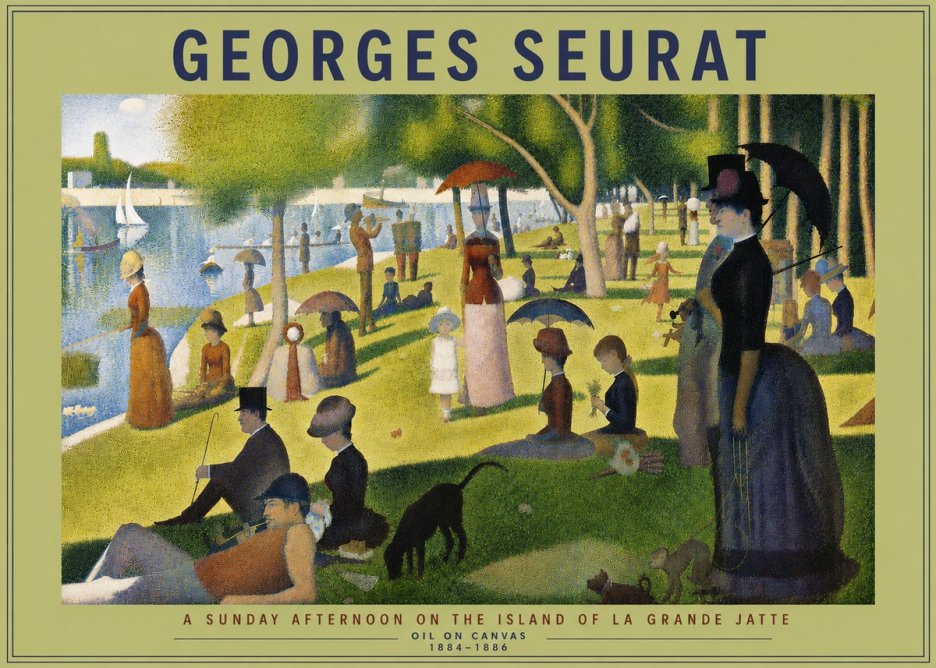 Seurat A Sunday Afternoon on the Island of La Grande Jatte III No5 - Affiche