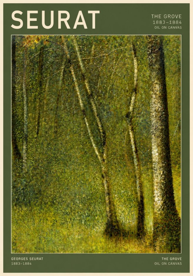 Seurat The Grove No2 - Affiche