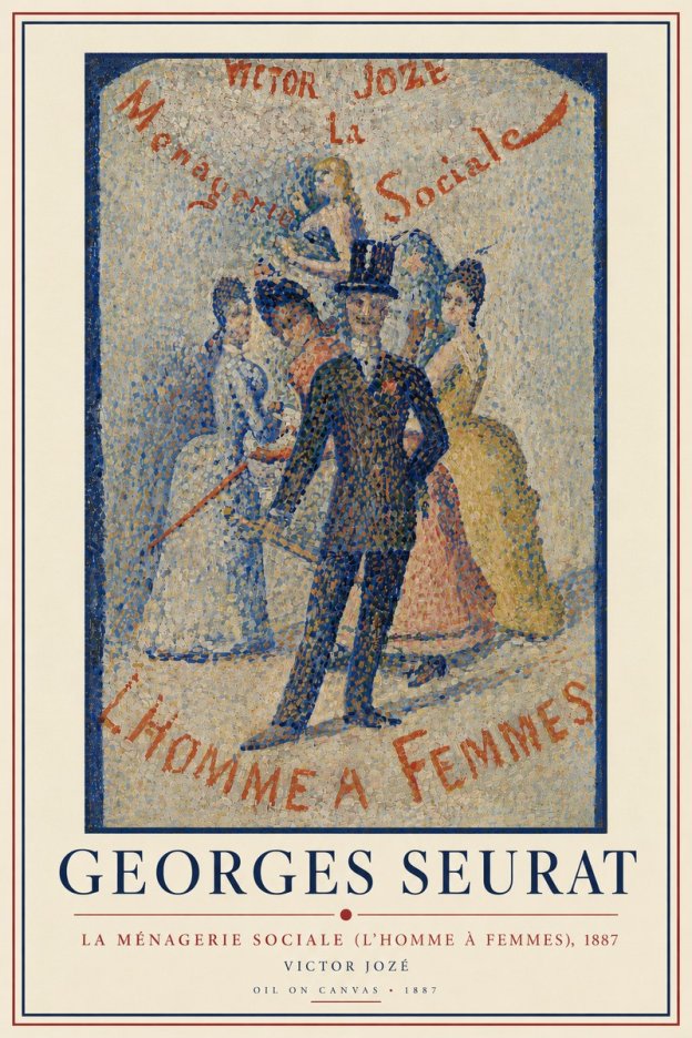 Seurat L'homme À Femmes No6 - Affiche
