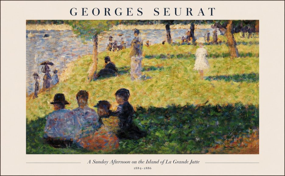 Seurat A Sunday Afternoon on the Island of La Grande Jatte IV No1 - Affiche