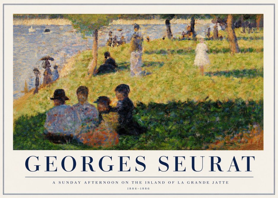 Seurat A Sunday Afternoon on the Island of La Grande Jatte IV No3 - Affiche