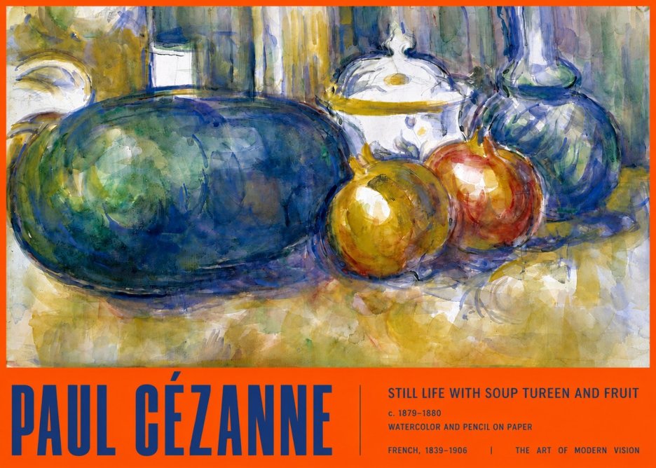 Paul Cézanne Still Life with Apples and Vessels No3 - Affiche