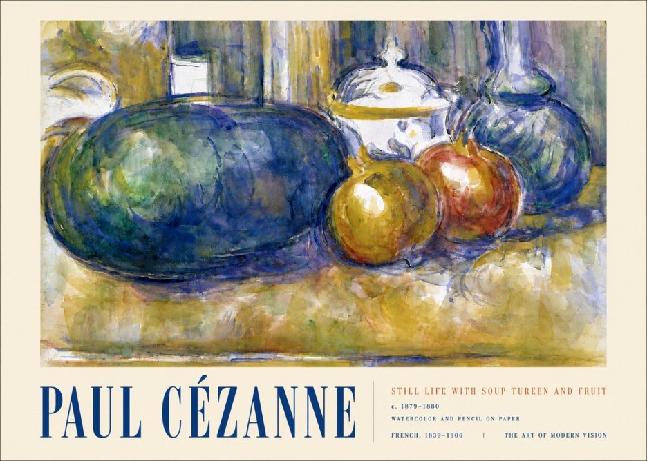 Paul Cézanne Still Life with Apples and Vessels No4 - Affiche