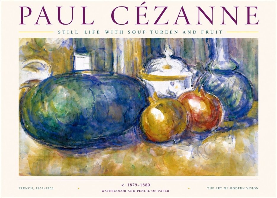 Paul Cézanne Still Life with Apples and Vessels No6 - Affiche