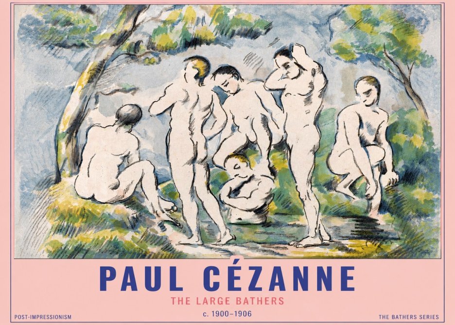 Paul Cézanne The Large Bathers I No3 - Affiche