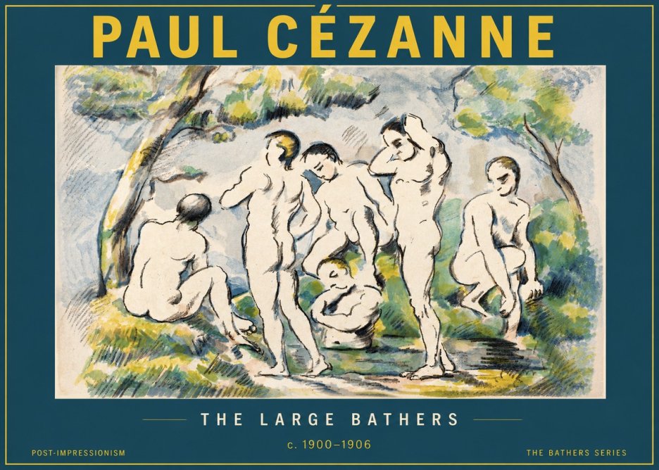 Paul Cézanne The Large Bathers I No4 - Affiche