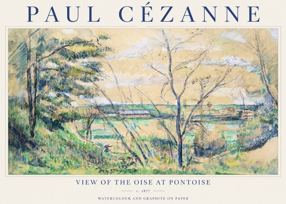 Paul Cézanne View of the Oise at Pontoise I No1 - Affiche